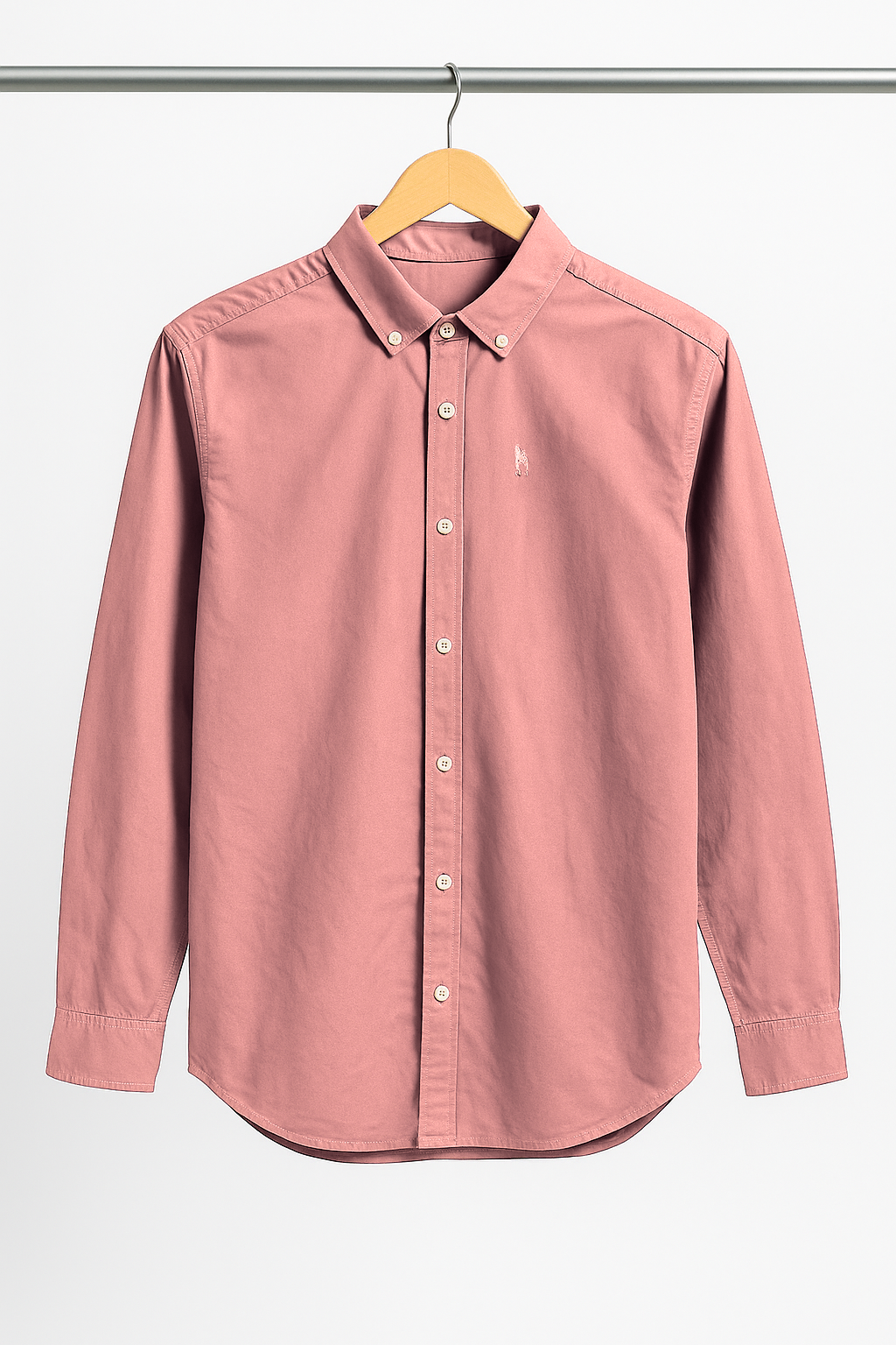 T Pink Button-Down Polo Shirt